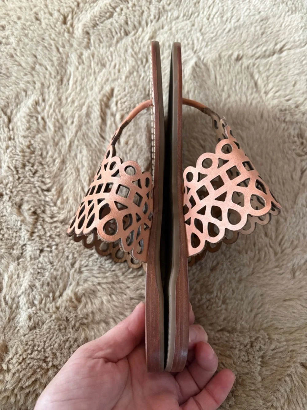 Tory Burch laser cut sandals, Women’s 6.5/7